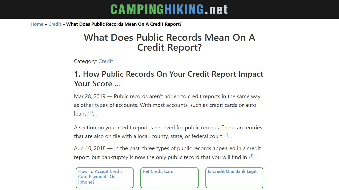 What Does Public Records Mean On A Credit Report? - CampingHiking.net